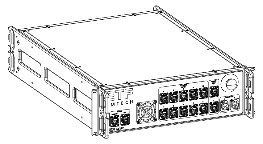 AIC-IPx technical product drawing