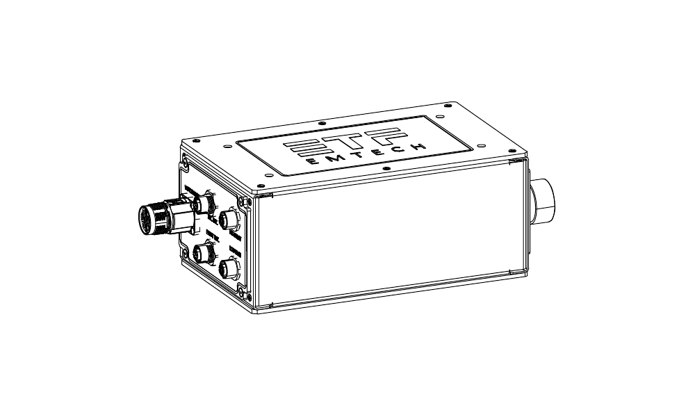 AIM-100 field I/O device technical product drawing